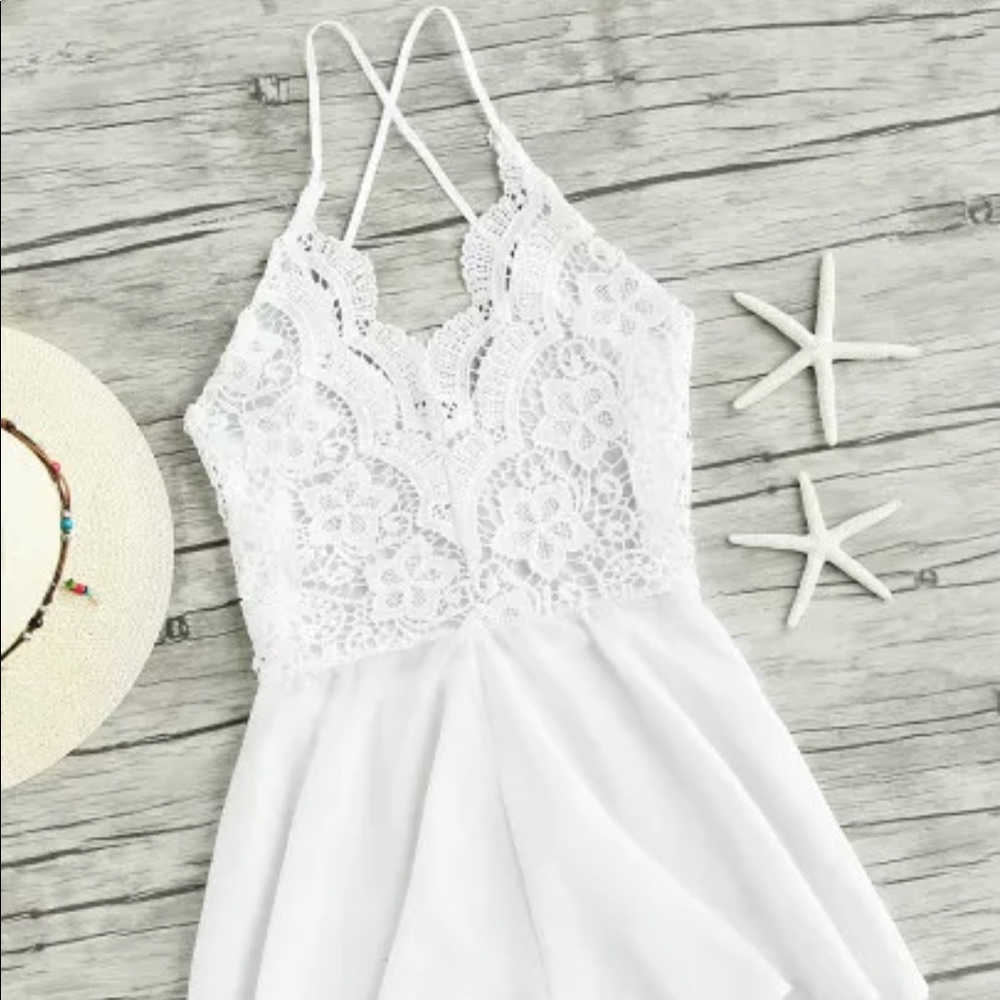 White Lace Romper